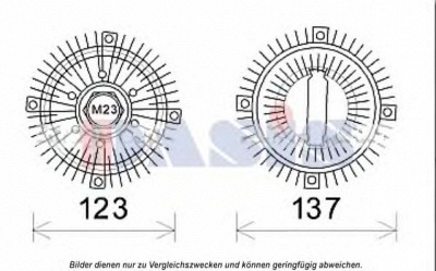 AKS DASIS 098013n -  Сцепление, вентилятор радиатора